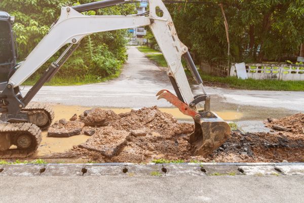Water Line Excavation in Ooltewah
